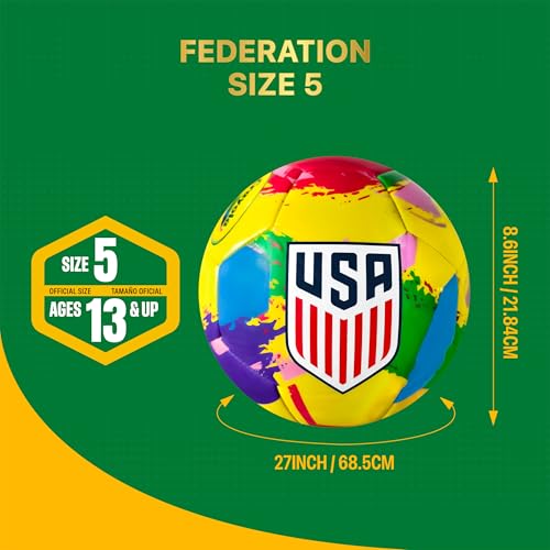 Crayola X US Soccer Federation Officially Licensed Soccer Ball - Unisex Kids - CRY356BL Multicolor - size: 5