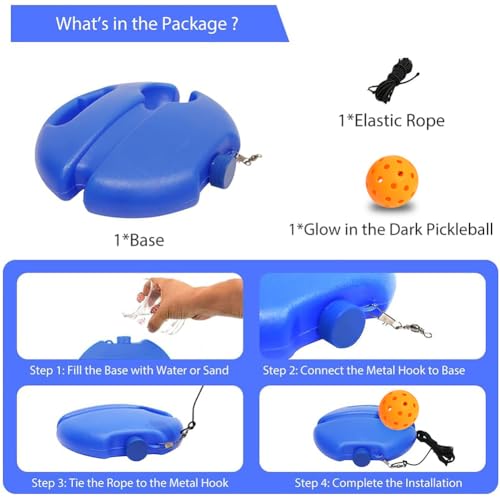 Match Buddy Pickleball Trainer,MatchBuddy Pickleball Training, Pickle Ball Rebound Practice Ball with String, Tennis Training Tool, Pickleball Equipment (Orange+2balls)