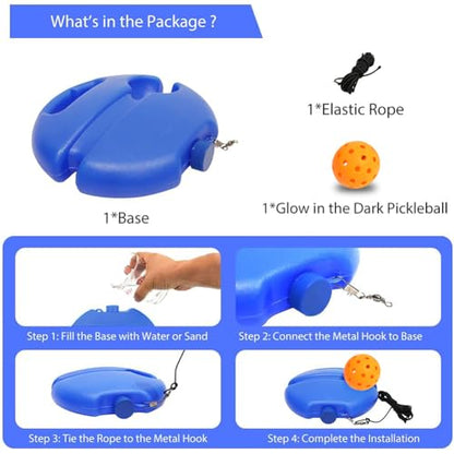 Match Buddy Pickleball Trainer,MatchBuddy Pickleball Training, Pickle Ball Rebound Practice Ball with String, Tennis Training Tool, Pickleball Equipment (Orange+2balls)