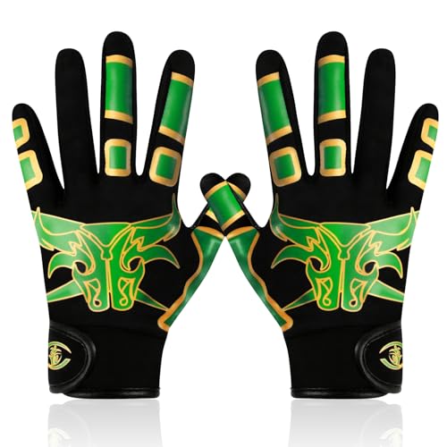 Youth Baseball Gloves for Boys & Girls - Super Sticky Silicone Grip Kids Batting Gloves Softball Glove Youth for Tball & Enhanced Throwing Experience - color: Green, size: XL(6.5-7inch)