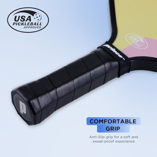 Prince - Pickleball Set for 6 Players with Paddles, Precision Engineered Pickleball Balls with 40 Holes Pattern, Ideal for Sports Enthusiasts - size: Paddles - Fiberglass
