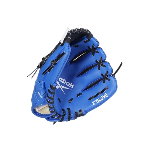 Reebok - Youth Baseball Glove Set, 9-Inch Kids Sports Glove with Foam Ball, Training Mitt for Beginners, Practice & Backyard Play - color: Blue