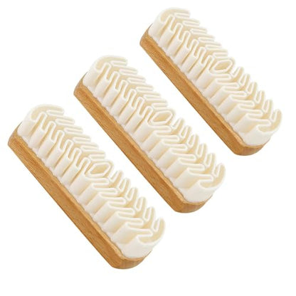 Suede Shoe Brush and Eraser,2 in 1 Scrub Suede Shoe Brush, Rubber Polish Eraser with Soft Plastic Bristles for Nubuck Cleaning (Wood Handle/3pcs) - color: Wood Handle/3pcs