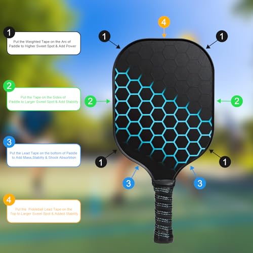 30pcs Lead Tape for Pickleball Paddles 3g Weighted Pickleball Lead Tape Strips for Paddle Edge Guard Adhesive Pickleball Tape Bars to Increase Power Swing Speed