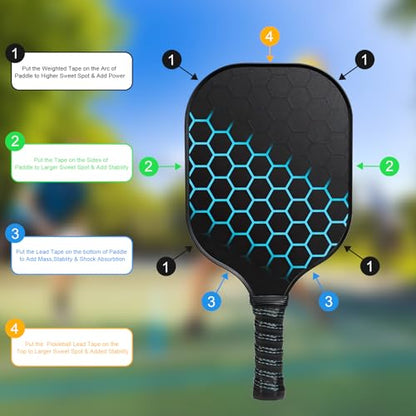 30pcs Lead Tape for Pickleball Paddles 3g Weighted Pickleball Lead Tape Strips for Paddle Edge Guard Adhesive Pickleball Tape Bars to Increase Power Swing Speed