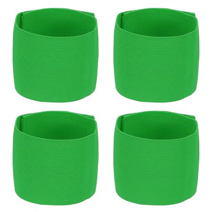 Soccer Captain Armband, Elastic Wrist Arm Bands Adjustable Player Team Leader Anti-Slip Badge Sports Accessories-Fit - color: Grass Green