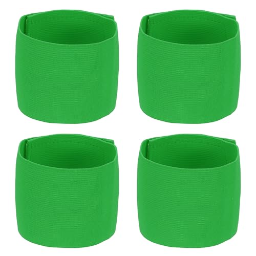 Soccer Captain Armband, Elastic Wrist Arm Bands Adjustable Player Team Leader Anti-Slip Badge Sports Accessories-Fit - color: Grass Green