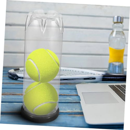 2pcs PVC Tennis Balls Holder Bottle Black Lid and Portable Tennis Organizer for Easy Storage and Transport of Balls