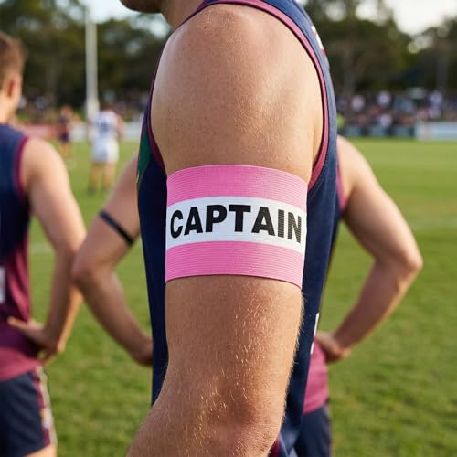WLLHYF 3 Pcs Captain Arm Bands for Soccer, 3.5x13.5 Inch Pink Captain Adjustable Unisex Elastic Outdoor Football Player Armbands Team Sport Armband for Adult Soccer Team Training