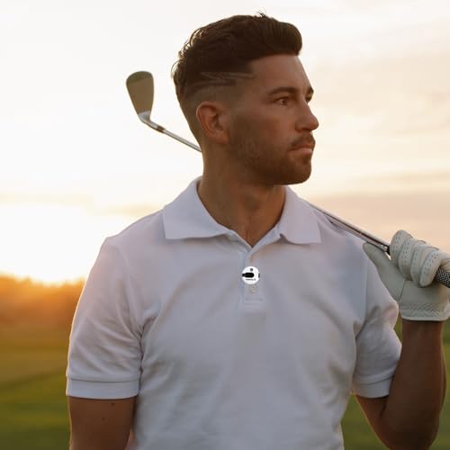 Golf Score Counter Clip, Portable Stroke Tally Clicker with White Sturdy Clip, Golf Scoring Device for Outdoor Use and Training