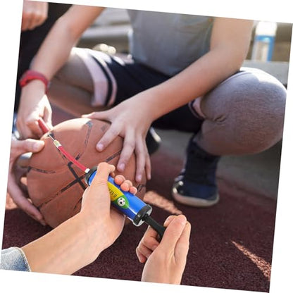 Ciieeo 14pcs Manual Mini Balls Inflator Set with Ball Needles, Blue Portable Pump Kit for Basketball Soccer Football Inflation, Handheld Sports Air Pump for Team Training and Games