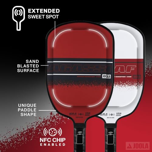 JOOLA Agassi/GRAF Champion Set with Pickleball Paddles, Balls & Sling Bag - Sandblasted Pickleball Racket - Agassi Shape with Extended Sweet Spot - UPA-A Certified - USAP Approved - NFC Chip Enabled - color: 2 Player Set | Fiberglass | Champion