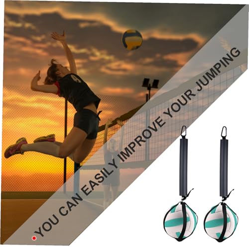 Adjustable Elastic Cord Volleyball Spike Trainer for Hitting Technique Practice Training Equipment for Volleyball and Basketball Hoop Use Height Jumping Aid for Skill Improvement