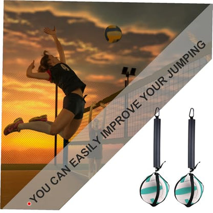 Adjustable Elastic Cord Volleyball Spike Trainer for Hitting Technique Practice Training Equipment for Volleyball and Basketball Hoop Use Height Jumping Aid for Skill Improvement