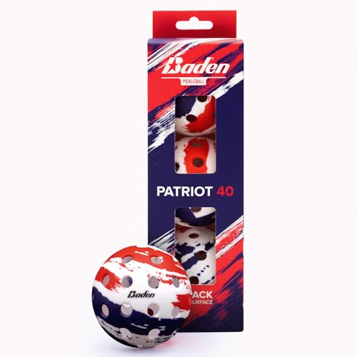 Baden Rival 40 Pickleball Balls | Set of 3 | USAPA Approved | Durable for Consistent Play | Neon Green - color: Patriot 40