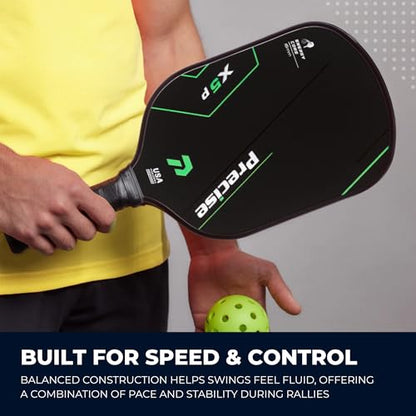 Precise Carbon Fibre Pickleball Paddle – USAPA Approved – Honeycomb Core – Smooth or Textured Surface Options – Comfort Grip – Indoor & Outdoor Racket