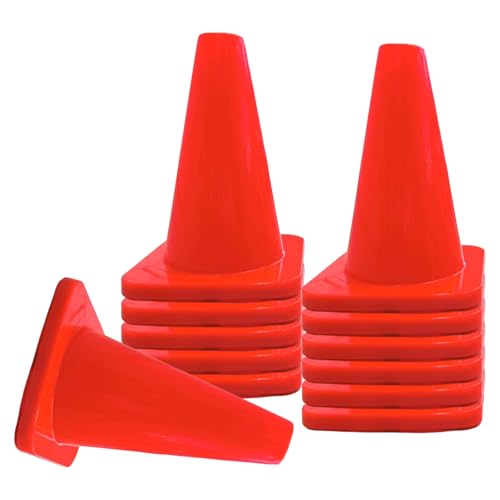 Versatyle Heavy Duty Agility Training Cones (2 in, 6 in, 9 in, 12 in, 28 in) for Sports, Kids Coaching, Multipurpose Field Marker Cones, Soccer, Basketball Drills, Bike, Motorcycle, Traffic Training