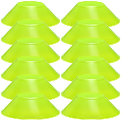12 Pcs Mini Soccer Cones for Sport Agility Disc Cones Soccer Training for Agility Drills Sports Football - color: Green