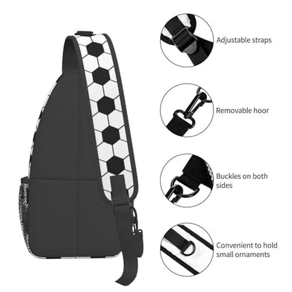 Soccer Sling Backpack Sling Bag Football Crossbody Shoulder Bag Soccer Purse Chest Bag For Men Women - color: Soccer