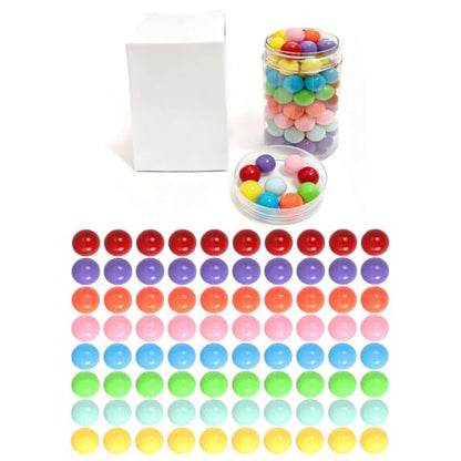 80pcs Chinese Checker Game Replacement Balls,8 Colors 14mm Acrylic Balls for Marble Run,Aggravation Game,Marbles/Traditional Marbles Games