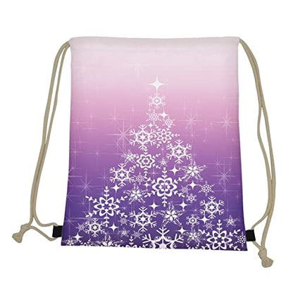 Mumeson Snowflake Print Shoulder Bag Durable Casual Outdoor Travel Bag with Strap - color: Snowflake Print