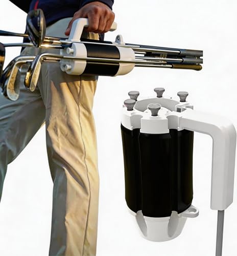 Golf Bag Alternative | Ultra-Lightweight Minimalist Holder for Clubs, Balls, Tees, Towel & Pencil | Par 3 & Driving Range Essential | Small, Portable Design | Gift for Golfers - color: Black