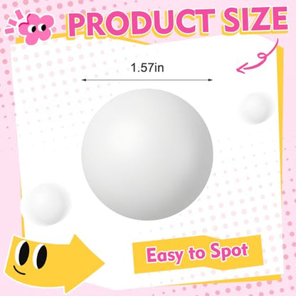 Soulchen 40mm Glow in The Dark Table Tennis Balls Bulk, Carnival Game Night, Neon Birthday Party Favors, Classroom Rewards, Goodie Bag Filler, Pet Playmate - color: White, size: Solid