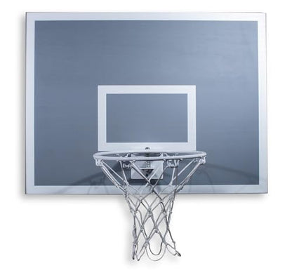CALIKIWIPROS Mini Basketball Hoop Set Pro League Decorative Solid Wood Wall Mount, Includes 9’ Hoop & 5 mini Basketballs, Classic Look with Colors Matching Some pro Teams. - style: Grey White