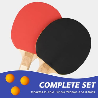 4.5/6ft/9ft Mid-Size Portable Ping Pong Tables Set, Foldable Table Tennis Table with Net,2 Paddles & 3 Balls, Multi-Use Free Standing Ping Pong Table for Indoor/Outdoor
