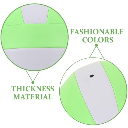 Abaodam Soft Indoor Volleyball Training Ball Durable Elastic Sports Ball for Students and Competition Stylish Macaron Green and White Design for Practice and Game