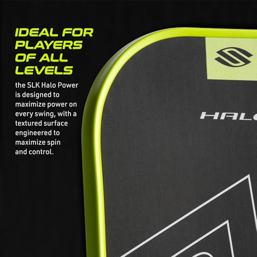 Selkirk Sport SLK Halo Raw Carbon Fiber Pickleball Paddle | Power, Pro and Control Pickleball Paddles | T700, 18K Ultraweave, Aramid Fiber LinkWeave | Designed & Controlled in USA - color: Power | Green | 2025, size: Max (All - Around Paddle)