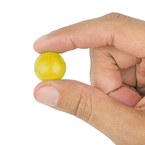 Fairly Odd Novelties 3/4" Mini Ping Pong/Table Tennis/Beer Pong Round Balls (100 Pack), 19mm, Yellow - color: Yellow