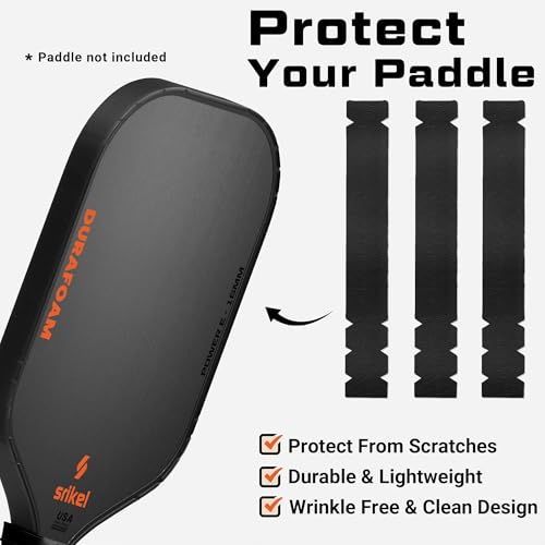Pickleball Edge Guard Tape – Pickle Ball Paddle Edge Protection Tape 3 Pack, Paddle Head Edge Guard for 12MM to 20MM Rackets, Fits Perfectly Curved Edge, Easy Application, No Wrinkling - color: black, size: 16mm Paddle