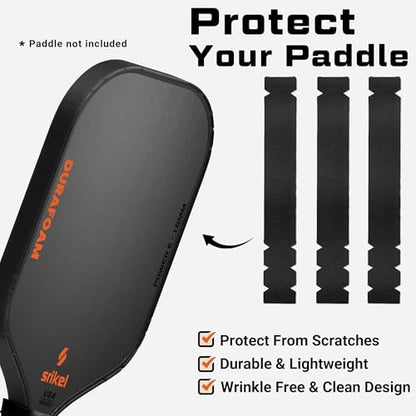 Pickleball Edge Guard Tape – Pickle Ball Paddle Edge Protection Tape 3 Pack, Paddle Head Edge Guard for 12MM to 20MM Rackets, Fits Perfectly Curved Edge, Easy Application, No Wrinkling - color: black, size: 16mm Paddle