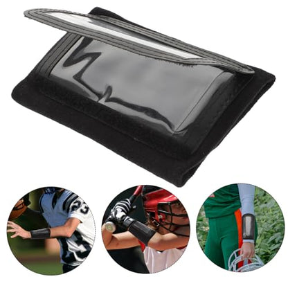 VOSAREA Tactical Football Wristband Quarterback Play Insert Wristband Black Medium Protective Sports Gear for Youth Football Coaching