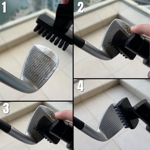 Golf Bag Accessories for Men – Golf Club Water Brush, 50 Golf Tees, Divot Tool & 12x20 Inch Towel - Golf Gifts for Men, Mens Golfing Gifts, Golf Essentials for Men, Golf Accessories Kit - style: Water Club Brush