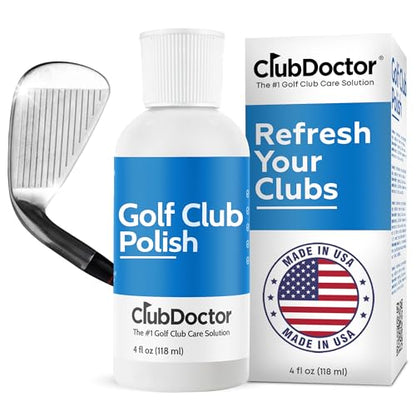 Club Doctor Golf Club Polish, Made in USA for Golfers, Restores, Shines, Polishes - Works on Drivers, Irons, Putters, Woods