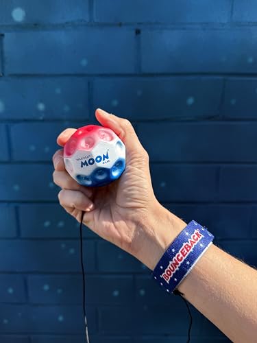 Waboba Bounceback Returning Stars and Stripes Hyper Bouncy Balls, Extreme Bounce and Fun, Super High Bouncing Ball for Active Play and Outdoor Games
