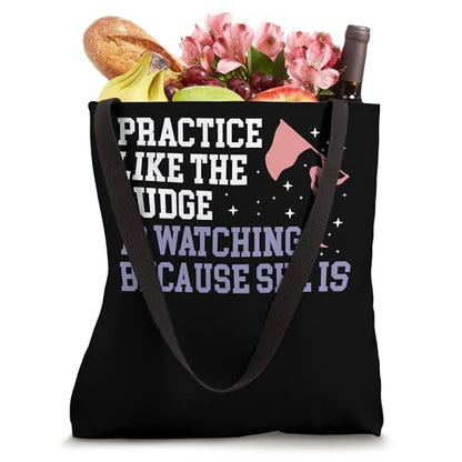 Practice Like The Judge Color Guard Flag Tote Bag