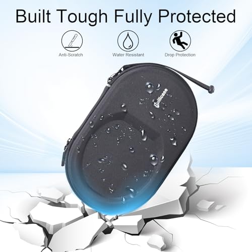Carrying Case for Ping Pong Paddles/Table Tennis Paddles, Hard Protecitve Bag with Adjustable Wrist Strap, Compact Design Portable Lightweight (Case Only) - color: Black