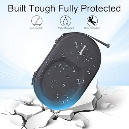 Carrying Case for Ping Pong Paddles/Table Tennis Paddles, Hard Protecitve Bag with Adjustable Wrist Strap, Compact Design Portable Lightweight (Case Only) - color: Black