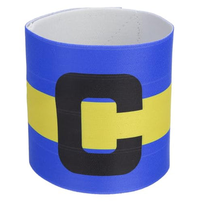 PATIKIL Soccer Captain Armband, Captain Arm Bands for Soccer Elastic Captain C Arm Bands Sports Captain Armbands for Youth Adult Football Team Training - color: Blue/Yellow