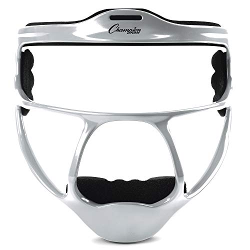 Champion Sports Ultralight Magnesium Softball Fielder’s Mask – Youth & Adult Sizes, 8oz Lightweight Protective Face Guard - color: Silver, style: Ultralight Magnesium (Adult Size)