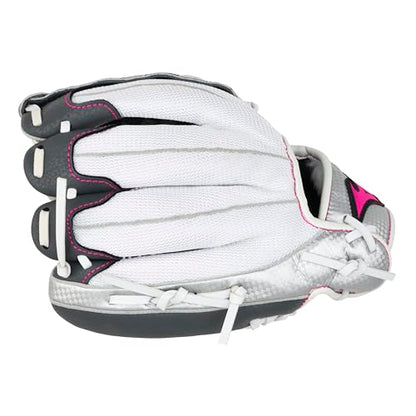 Mizuno Prospect Finch Youth - color: White/Grey Trident Web, size: 10"|Ages 3-6