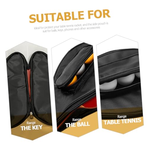 BESTonZON Table Tennis Racket Storage Case Gourd Shape Lightweight Fixed Bag with Ball Holder Protective Paddle Organizer for Daily Matches and Games