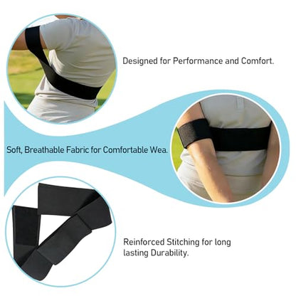 2 PCS Golf Training Aid, Swing Correction Arm Band,Golf Training Aid not Easily Sliding Down Arm,for Swing Correcting, Unisex