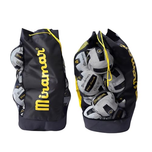Miramar Extra Large Mesh Volleyball Bag with Drawstring, Heavy Duty Volleyball Ball Storage Bag, Breathable Volleyball Carry Bag for Practice and Beach Volleyball