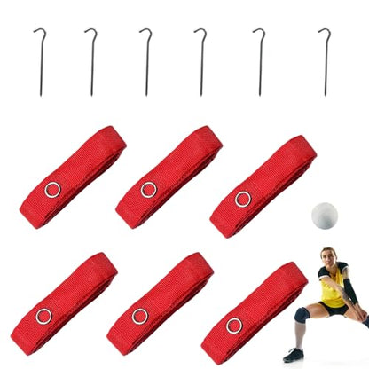 BeachWeatherproof Volleyball Courts Cords - Robust Court Marking, Volleyballs Net System |Beach Sand Boundary Cord, Stainless Steel Spikes Kit, Volleyball All-Weather Court Boundary Cords for Backyard