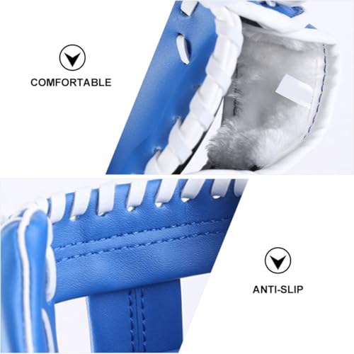 SECFOU Baseball Glove 9.5 Inch Pu Infielder Pitcher Glove Thickened Softball Mitt for Youth Training and Fielding in Blue