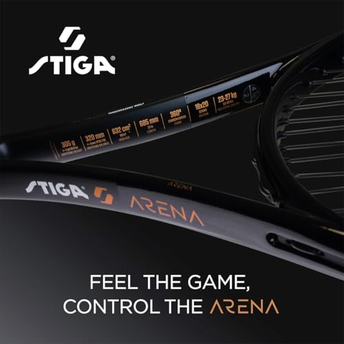 STIGA Arena Unstrung Tennis Racket, Precision Carbon Fiber Racket Frame for Advanced & Experienced Tennis Players, Competition Approved - size: 3